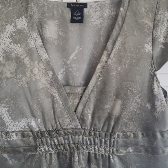 Baby Doll Sage Green Silky Top - Picture 4 of 9